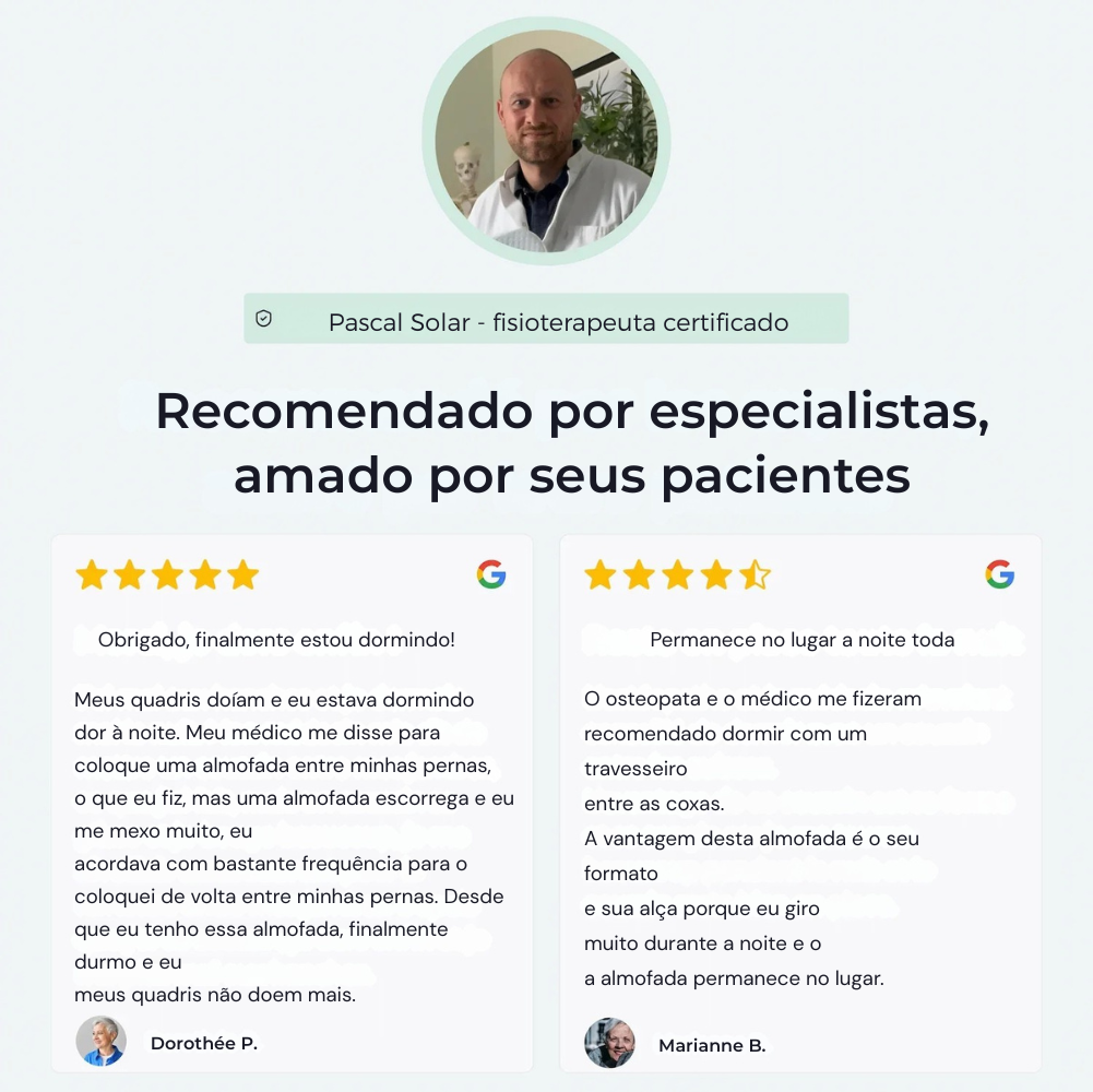 Almofada ortopédica para o joelho - O segredo para dormir sem dores