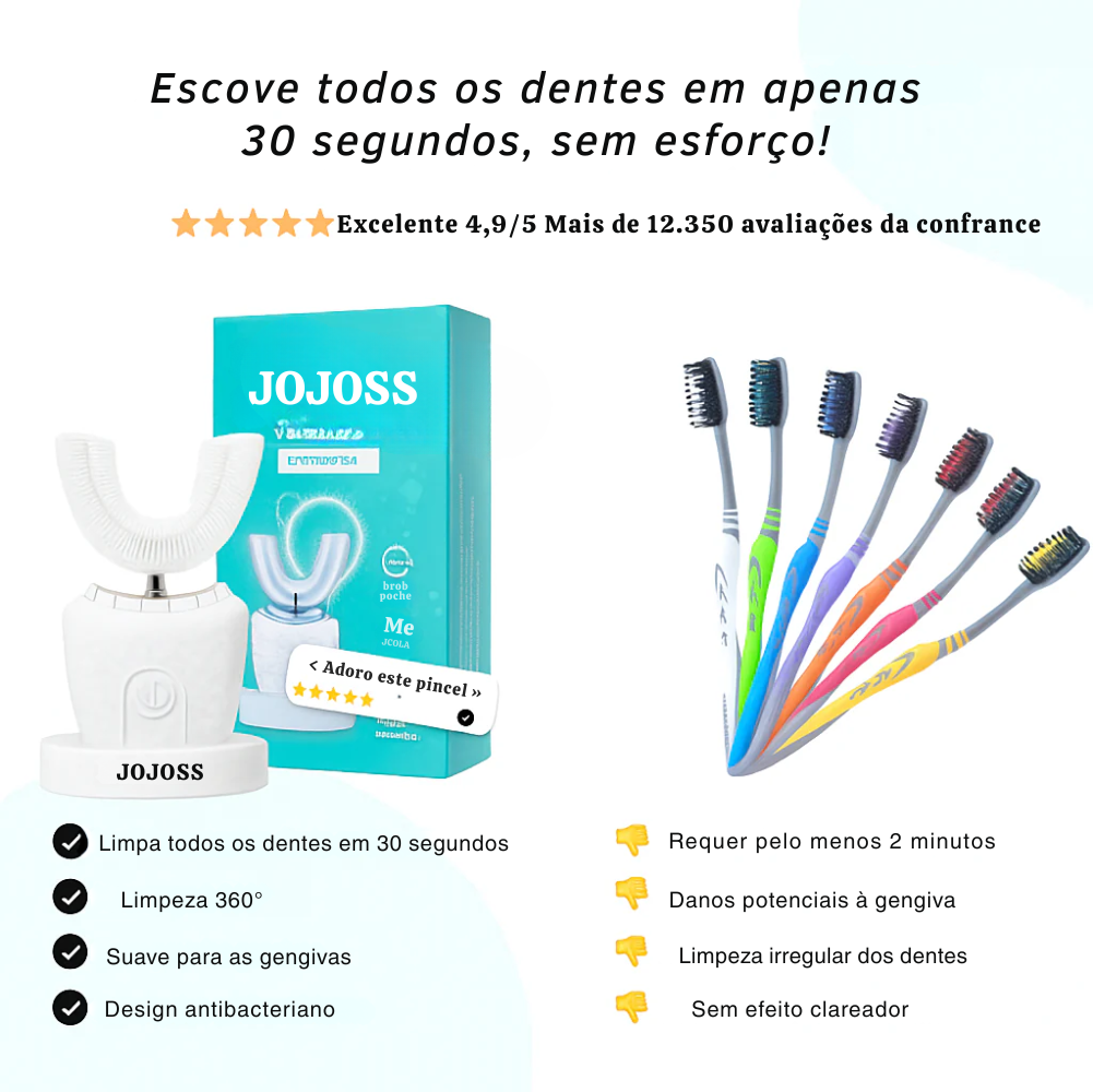 Jojoss Sonic 🦷 Uma escova de dentes inteligente para dentes mais brancos 💎