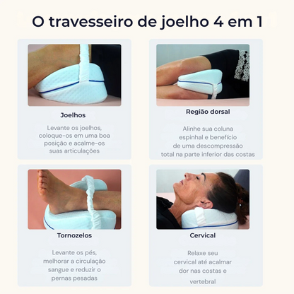 Almofada ortopédica para o joelho - O segredo para dormir sem dores