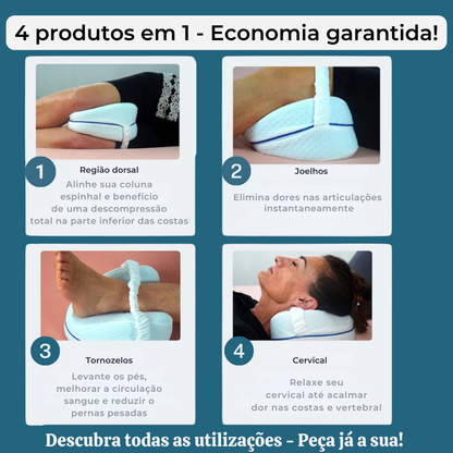 Almofada ortopédica para o joelho - Diga adeus à dor noturna 💤