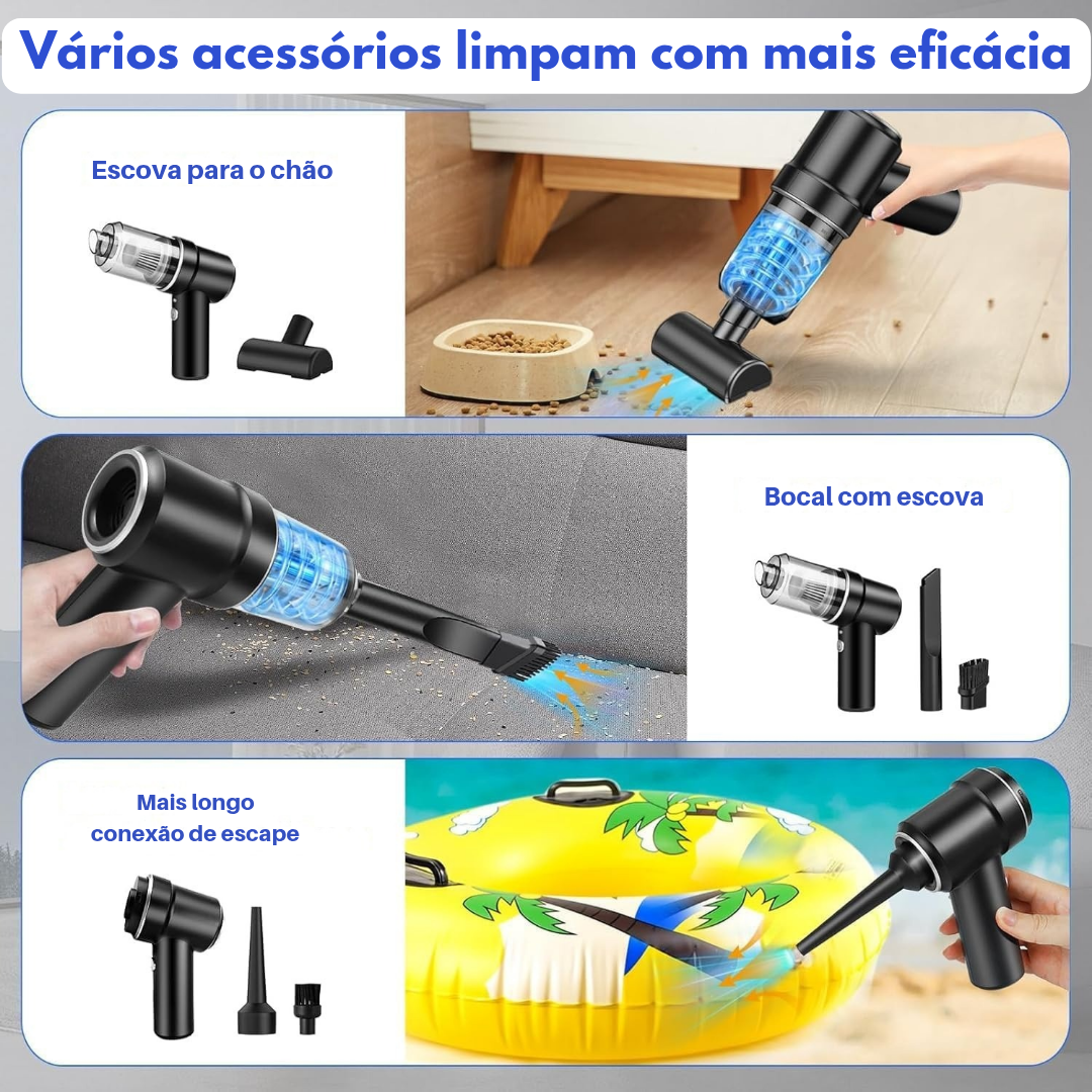 Mini aspirador portátil – praticidade e potência ao seu alcance!