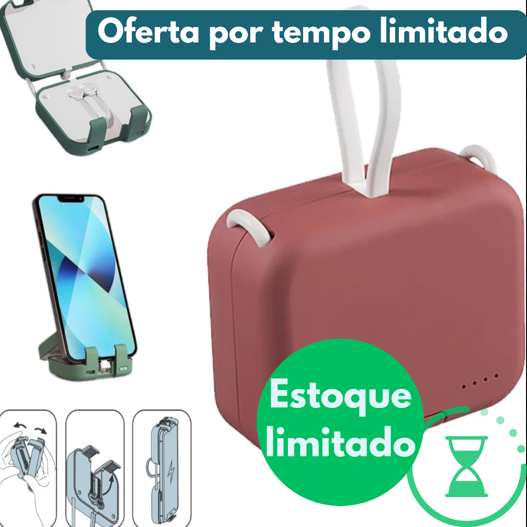 Mini bateria externa – Nunca fique sem bateria!